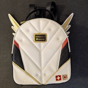 Loungefly Backpack Overwatch White Black Red Gold Wings